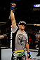 SAN JOSE, CA - APRIL 20:   Josh Thomson reacts to his victory over Nate Diaz in their lightweight bout during the UFC on FOX event at the HP Pavilion on April 20, 2013 in San Jose, California.  (Photo by Ezra Shaw/Zuffa LLC/Zuffa LLC via Getty Images)  *** Local Caption *** Nate Diaz; Josh Thomson
