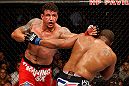 SAN JOSE, CA - APRIL 20:   (L-R) Frank Mir punches Daniel Cormier in their heavyweight bout during the UFC on FOX event during the UFC on FOX event at the HP Pavilion on April 20, 2013 in San Jose, California.  (Photo by Josh Hedges/Zuffa LLC/Zuffa LLC via Getty Images)  *** Local Caption *** Frank Mir; Daniel Cormier