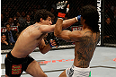 SAN JOSE, CA - APRIL 20:   (L-R) Gilbert Melendez punches Benson Henderson in their lightweight championship bout during the UFC on FOX event at the HP Pavilion on April 20, 2013 in San Jose, California.  (Photo by Ezra Shaw/Zuffa LLC/Zuffa LLC via Getty Images)  *** Local Caption *** Benson Henderson; Gilbert Melendez