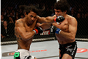 SAN JOSE, CA - APRIL 20:   (R-L) Gilbert Melendez punches Benson Henderson in their lightweight championship bout during the UFC on FOX event at the HP Pavilion on April 20, 2013 in San Jose, California.  (Photo by Ezra Shaw/Zuffa LLC/Zuffa LLC via Getty Images)  *** Local Caption *** Benson Henderson; Gilbert Melendez