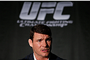 NEW YORK, NY - APRIL 25:   Michael Bisping interacts with media during UFC 159 media day at The Theater at Madison Square Garden on April 25, 2013 in New York City.  (Photo by Josh Hedges/Zuffa LLC/Zuffa LLC via Getty Images)