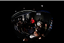 NEW YORK, NY - APRIL 25:   UFC Light Heavyweight Champion Jon "Bones" Jones interacts with media during UFC 159 media day at The Theater at Madison Square Garden on April 25, 2013 in New York City.  (Photo by Josh Hedges/Zuffa LLC/Zuffa LLC via Getty Images)