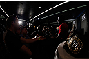 NEW YORK, NY - APRIL 25:   UFC Light Heavyweight Champion Jon "Bones" Jones interacts with media during UFC 159 media day at The Theater at Madison Square Garden on April 25, 2013 in New York City.  (Photo by Josh Hedges/Zuffa LLC/Zuffa LLC via Getty Images)