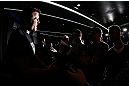 NEW YORK, NY - APRIL 25:   Chael Sonnen interacts with media during UFC 159 media day at The Theater at Madison Square Garden on April 25, 2013 in New York City.  (Photo by Josh Hedges/Zuffa LLC/Zuffa LLC via Getty Images)