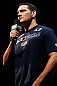 NEWARK, NJ - APRIL 26:   Chris Weidman interacts with fans during a Q&A session before the UFC 159 weigh-in event at the Prudential Center on April 26, 2013 in Newark, New Jersey.  (Photo by Josh Hedges/Zuffa LLC/Zuffa LLC via Getty Images)