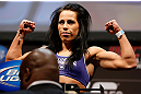 NEWARK, NJ - APRIL 26:   Sheila Gaff weighs in during the UFC 159 weigh-in event at the Prudential Center on April 26, 2013 in Newark, New Jersey.  (Photo by Josh Hedges/Zuffa LLC/Zuffa LLC via Getty Images)