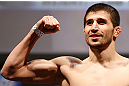 NEWARK, NJ - APRIL 26:   Rustam Khabilov weighs in during the UFC 159 weigh-in event at the Prudential Center on April 26, 2013 in Newark, New Jersey.  (Photo by Josh Hedges/Zuffa LLC/Zuffa LLC via Getty Images)