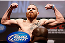 NEWARK, NJ - APRIL 26:   Jim Miller weighs in during the UFC 159 weigh-in event at the Prudential Center on April 26, 2013 in Newark, New Jersey.  (Photo by Josh Hedges/Zuffa LLC/Zuffa LLC via Getty Images)