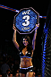 NEWARK, NJ - APRIL 27:  Octagon girl Arianny Celeste is seen during the featherweight bout between Steven Siler and Kurt Holobaugh during the UFC 159 event at the Prudential Center on April 27, 2013 in Newark, New Jersey.  (Photo by Al Bello/Zuffa LLC/Zuffa LLC Via Getty Images)