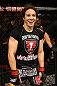 NEWARK, NJ - APRIL 27:  Sara McMann celebrates defeating Sheila Gaff by KO/TKO in round one of their women's bantamweight bout during the UFC 159 event at the Prudential Center on April 27, 2013 in Newark, New Jersey.  (Photo by Al Bello/Zuffa LLC/Zuffa LLC Via Getty Images)