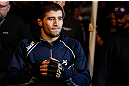 NEWARK, NJ - APRIL 27:   Rustam Khabilov enters the arena before his lightweight fight against Yancy Medeiros during the UFC 159 event at the Prudential Center on April 27, 2013 in Newark, New Jersey.  (Photo by Josh Hedges/Zuffa LLC/Zuffa LLC via Getty Images)