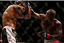 NEWARK, NJ - APRIL 27:   (R-L) Phil Davis punches Vinny Magalhaes in their light heavyweight fight during the UFC 159 event at the Prudential Center on April 27, 2013 in Newark, New Jersey.  (Photo by Josh Hedges/Zuffa LLC/Zuffa LLC via Getty Images)