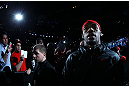 NEWARK, NJ - APRIL 27:  Jon Jones walks to the octagon before facing Chael Sonnen in their light heavyweight championship bout during the UFC 159 event at the Prudential Center on April 27, 2013 in Newark, New Jersey.  (Photo by Al Bello/Zuffa LLC/Zuffa LLC Via Getty Images)