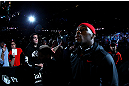 NEWARK, NJ - APRIL 27:  Jon Jones walks to the octagon before facing Chael Sonnen in their light heavyweight championship bout during the UFC 159 event at the Prudential Center on April 27, 2013 in Newark, New Jersey.  (Photo by Al Bello/Zuffa LLC/Zuffa LLC Via Getty Images)
