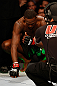 NEWARK, NJ - APRIL 27:   UFC Light Heavyweight Champion Jon "Bones" Jones enters the Octagon before his light heavyweight championship fight against Chael Sonnen during the UFC 159 event at the Prudential Center on April 27, 2013 in Newark, New Jersey.  (Photo by Josh Hedges/Zuffa LLC/Zuffa LLC via Getty Images)