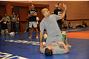 LAS VEGAS, NV - JULY 06: BJ Penn does a training demonstration for fans at the UFC Fan Expo on July 6, 2012 in Las Vegas, Nevada. (Photo by Al Powers /Zuffa LLC/Zuffa LLC via Getty Images) *** Local Caption ***  BJ Penn