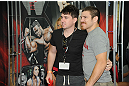 LAS VEGAS, NV - JULY 7:   Jim Miller poses with a fan during the UFC Fan Expo at the Mandalay Bay Convention Center on July 7, 2012 in Las Vegas, Nevada.  (Photo by Al Powers/Zuffa LLC/Zuffa LLC via Getty Images)  *** Local Caption ***