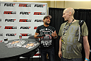 LAS VEGAS, NV - JULY 06:  Johny Hendricks interacts with fans at the UFC Fan Expo on July 6, 2012 in Las Vegas, Nevada. (Photo by Al Powers /Zuffa LLC/Zuffa LLC via Getty Images)