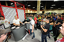 LAS VEGAS, NV - JULY 06:  UFC welterweight champion Georges St-Pierre meets fans at the UFC Fan Expo on July 6, 2012 in Las Vegas, Nevada. (Photo by Al Powers /Zuffa LLC/Zuffa LLC via Getty Images)