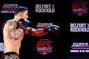 JARAGUA DO SUL, BRAZIL - MAY 16:   Chris Camozzi conducts a workout session during media day for the UFC on FX event on May 16, 2013 at the Sociedade Cultura Artistica in Jaragua do Sul, Santa Catarina, Brazil.  (Photo by Josh Hedges/Zuffa LLC/Zuffa LLC via Getty Images)