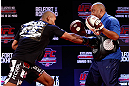 JARAGUA DO SUL, BRAZIL - MAY 16:   Ronaldo "Jacare" Souza conducts a workout session during media day for the UFC on FX event on May 16, 2013 at the Sociedade Cultura Artistica in Jaragua do Sul, Santa Catarina, Brazil.  (Photo by Josh Hedges/Zuffa LLC/Zuffa LLC via Getty Images)