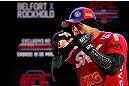 JARAGUA DO SUL, BRAZIL - MAY 16:   Vitor Belfort conducts a workout session during media day for the UFC on FX event on May 16, 2013 at the Sociedade Cultura Artistica in Jaragua do Sul, Santa Catarina, Brazil.  (Photo by Josh Hedges/Zuffa LLC/Zuffa LLC via Getty Images)