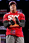 JARAGUA DO SUL, BRAZIL - MAY 16:   Vitor Belfort conducts a workout session during media day for the UFC on FX event on May 16, 2013 at the Sociedade Cultura Artistica in Jaragua do Sul, Santa Catarina, Brazil.  (Photo by Josh Hedges/Zuffa LLC/Zuffa LLC via Getty Images)