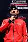 JARAGUA DO SUL, BRAZIL - MAY 17: Godofredo 'Pepey' Castro interacts with fans during a Q&A session before the UFC on FX weigh-in on May 17, 2013 at the Arena Jaragua in Jaragua do Sul, Santa Catarina, Brazil. (Photo by Josh Hedges/Zuffa LLC/Zuffa LLC via Getty Images)