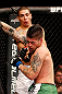 JARAGUA DO SUL, BRAZIL - MAY 18: (L-R) Lucas Martins punches Jeremy Larsen in their lightweight bout during the UFC on FX event on May 18, 2013 at Arena Jaragua in Jaragua do Sul, Santa Catarina, Brazil. (Photo by Josh Hedges/Zuffa LLC/Zuffa LLC via Getty Images)