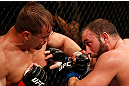 JARAGUA DO SUL, BRAZIL - MAY 18: (L-R) Fabio Maldonado punches Roger Hollett in their light heavyweight bout during the UFC on FX event on May 18, 2013 at Arena Jaragua in Jaragua do Sul, Santa Catarina, Brazil. (Photo by Josh Hedges/Zuffa LLC/Zuffa LLC via Getty Images)