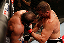 JARAGUA DO SUL, BRAZIL - MAY 18: (R-L) Fabio Maldonado punches Roger Hollett in their light heavyweight bout during the UFC on FX event on May 18, 2013 at Arena Jaragua in Jaragua do Sul, Santa Catarina, Brazil. (Photo by Josh Hedges/Zuffa LLC/Zuffa LLC via Getty Images)