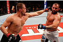 JARAGUA DO SUL, BRAZIL - MAY 18: (L-R) Fabio Maldonado punches Roger Hollett in their light heavyweight bout during the UFC on FX event on May 18, 2013 at Arena Jaragua in Jaragua do Sul, Santa Catarina, Brazil. (Photo by Josh Hedges/Zuffa LLC/Zuffa LLC via Getty Images)