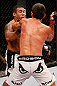JARAGUA DO SUL, BRAZIL - MAY 18: (R-L) Paulo Thiago punches Michel Prazeres in their welterweight bout during the UFC on FX event on May 18, 2013 at Arena Jaragua in Jaragua do Sul, Santa Catarina, Brazil. (Photo by Josh Hedges/Zuffa LLC/Zuffa LLC via Getty Images)