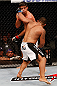 JARAGUA DO SUL, BRAZIL - MAY 18: (R-L) Michel Prazeres punches Paulo Thiago in their welterweight bout during the UFC on FX event on May 18, 2013 at Arena Jaragua in Jaragua do Sul, Santa Catarina, Brazil. (Photo by Josh Hedges/Zuffa LLC/Zuffa LLC via Getty Images)