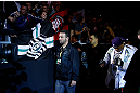 JARAGUA DO SUL, BRAZIL - MAY 18:   Francisco Trinaldo enters the arena before his lightweight bout against Mike Rio during the UFC on FX event on May 18, 2013 at Arena Jaragua in Jaragua do Sul, Santa Catarina, Brazil.  (Photo by Josh Hedges/Zuffa LLC/Zuffa LLC via Getty Images)