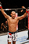 JARAGUA DO SUL, BRAZIL - MAY 18:   Ronaldo 'Jacare' Souza reacts after defeating Chris Camozzi in their middleweight bout during the UFC on FX event on May 18, 2013 at Arena Jaragua in Jaragua do Sul, Santa Catarina, Brazil.  (Photo by Josh Hedges/Zuffa LLC/Zuffa LLC via Getty Images)