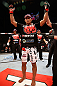 JARAGUA DO SUL, BRAZIL - MAY 18:   Ronaldo 'Jacare' Souza reacts after defeating Chris Camozzi in their middleweight bout during the UFC on FX event on May 18, 2013 at Arena Jaragua in Jaragua do Sul, Santa Catarina, Brazil.  (Photo by Josh Hedges/Zuffa LLC/Zuffa LLC via Getty Images)