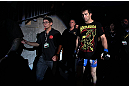 JARAGUA DO SUL, BRAZIL - MAY 18: Luke Rockhold enters the arena before his middleweight bout against Vitor Belfort during the UFC on FX event on May 18, 2013 at Arena Jaragua in Jaragua do Sul, Santa Catarina, Brazil. (Photo by Josh Hedges/Zuffa LLC/Zuffa LLC via Getty Images)