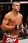 JARAGUA DO SUL, BRAZIL - MAY 18:   Vitor Belfort enters the Octagon before his middleweight bout against Luke Rockhold during the UFC on FX event on May 18, 2013 at Arena Jaragua in Jaragua do Sul, Santa Catarina, Brazil.  (Photo by Josh Hedges/Zuffa LLC/Zuffa LLC via Getty Images)