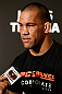 LAS VEGAS, NV - MAY 23:   James Te-Huna interacts with media during the UFC 160 Ultimate Media Day at the MGM Grand Hotel/Casino on May 23, 2013 in Las Vegas, Nevada.  (Photo by Josh Hedges/Zuffa LLC/Zuffa LLC via Getty Images)