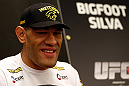 LAS VEGAS, NV - MAY 23:   Antonio "Bigfoot" Silva interacts with media during the UFC 160 Ultimate Media Day at the MGM Grand Hotel/Casino on May 23, 2013 in Las Vegas, Nevada.  (Photo by Josh Hedges/Zuffa LLC/Zuffa LLC via Getty Images)