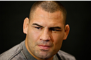 LAS VEGAS, NV - MAY 23:   UFC Heavyweight Champion Cain Velasquez interacts with media during the UFC 160 Ultimate Media Day at the MGM Grand Hotel/Casino on May 23, 2013 in Las Vegas, Nevada.  (Photo by Josh Hedges/Zuffa LLC/Zuffa LLC via Getty Images)