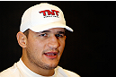 LAS VEGAS, NV - MAY 23:   Junior "Cigano" dos Santos interacts with media during the UFC 160 Ultimate Media Day at the MGM Grand Hotel/Casino on May 23, 2013 in Las Vegas, Nevada.  (Photo by Josh Hedges/Zuffa LLC/Zuffa LLC via Getty Images)