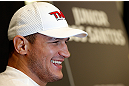 LAS VEGAS, NV - MAY 23:   Junior "Cigano" dos Santos interacts with media during the UFC 160 Ultimate Media Day at the MGM Grand Hotel/Casino on May 23, 2013 in Las Vegas, Nevada.  (Photo by Josh Hedges/Zuffa LLC/Zuffa LLC via Getty Images)