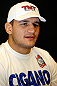 LAS VEGAS, NV - MAY 23:   Junior "Cigano" dos Santos interacts with media during the UFC 160 Ultimate Media Day at the MGM Grand Hotel/Casino on May 23, 2013 in Las Vegas, Nevada.  (Photo by Josh Hedges/Zuffa LLC/Zuffa LLC via Getty Images)