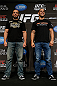 LAS VEGAS, NV - MAY 23:   (L-R) Opponents Glover Teixeira and James Te-Huna pose for photos during the UFC 160 Ultimate Media Day at the MGM Grand Hotel/Casino on May 23, 2013 in Las Vegas, Nevada.  (Photo by Josh Hedges/Zuffa LLC/Zuffa LLC via Getty Images)