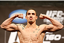 LAS VEGAS, NV - MAY 24:   Robert Whittaker weighs in during the UFC 160 weigh-in at the MGM Grand Garden Arena on May 24, 2013 in Las Vegas, Nevada.  (Photo by Josh Hedges/Zuffa LLC/Zuffa LLC via Getty Images)