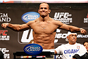 LAS VEGAS, NV - MAY 24:   Junior "Cigano" dos Santos weighs in during the UFC 160 weigh-in at the MGM Grand Garden Arena on May 24, 2013 in Las Vegas, Nevada.  (Photo by Josh Hedges/Zuffa LLC/Zuffa LLC via Getty Images)