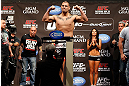 LAS VEGAS, NV - MAY 24:   Cain Velasquez weighs in during the UFC 160 weigh-in at the MGM Grand Garden Arena on May 24, 2013 in Las Vegas, Nevada.  (Photo by Josh Hedges/Zuffa LLC/Zuffa LLC via Getty Images)