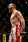 LAS VEGAS, NV - MAY 25:   T.J. Grant reacts to his victory over Gray Maynard in their lightweight bout during UFC 160 at the MGM Grand Garden Arena on May 25, 2013 in Las Vegas, Nevada.  (Photo by Josh Hedges/Zuffa LLC/Zuffa LLC via Getty Images)  *** Local Caption *** Gray Maynard; T.J. Grant